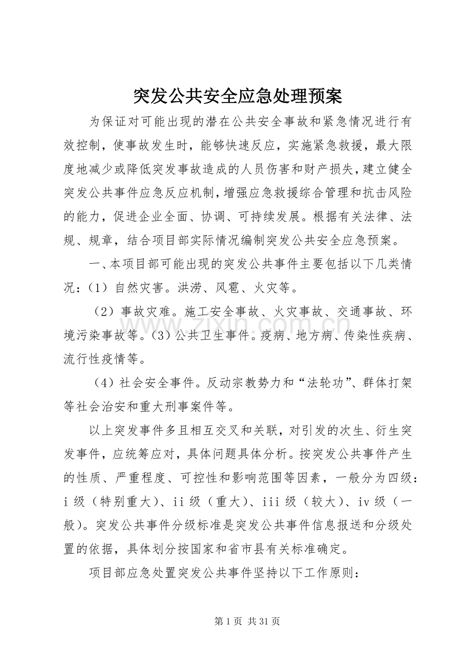 突发公共安全应急预案.docx_第1页