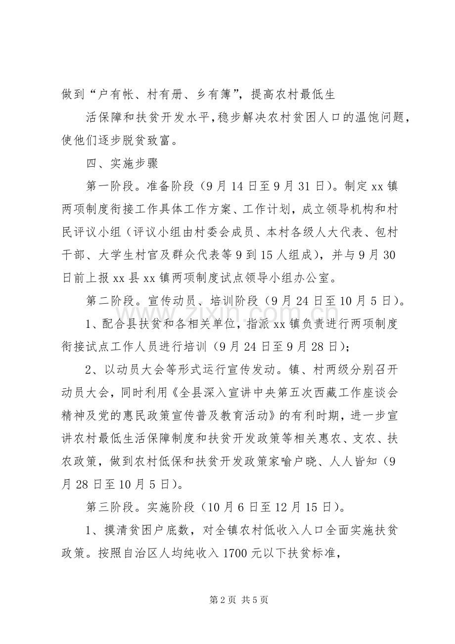 XX省农村最低生活保障制度和扶贫开发政策有效衔接工作方案 .docx_第2页