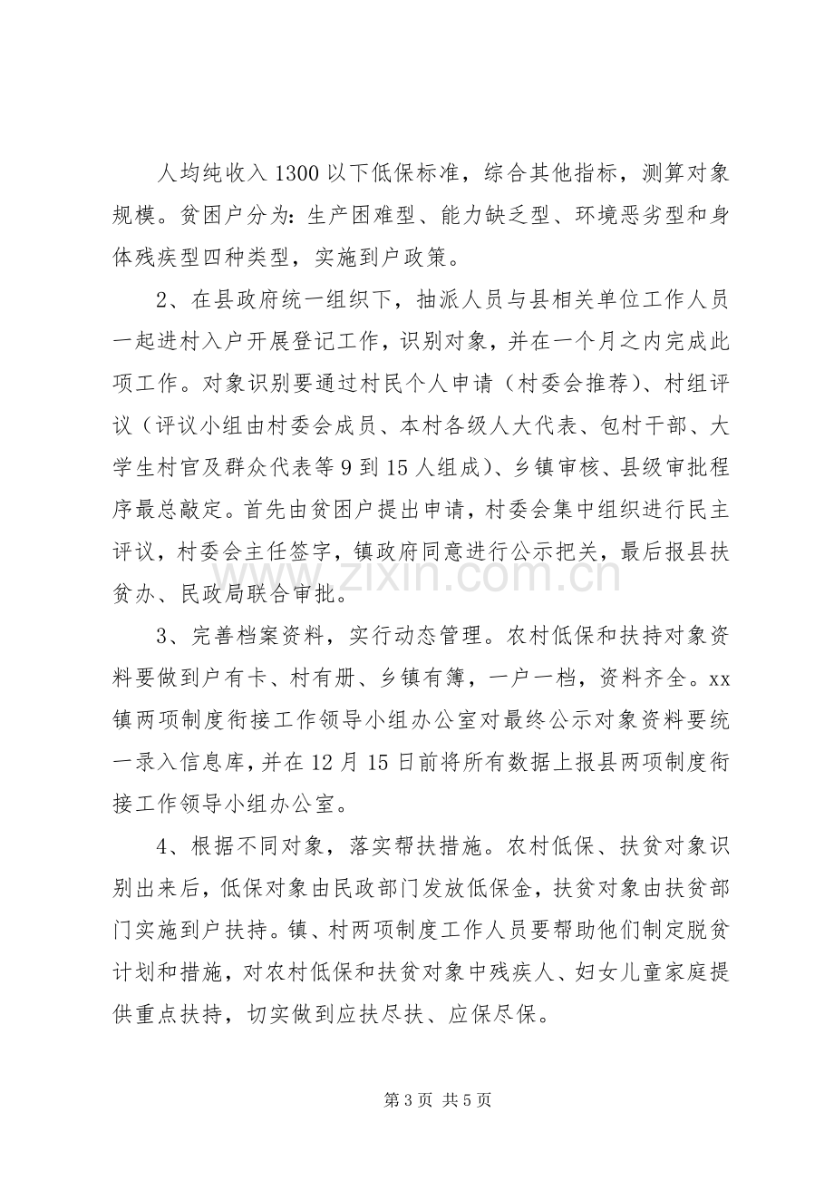 XX省农村最低生活保障制度和扶贫开发政策有效衔接工作方案 .docx_第3页