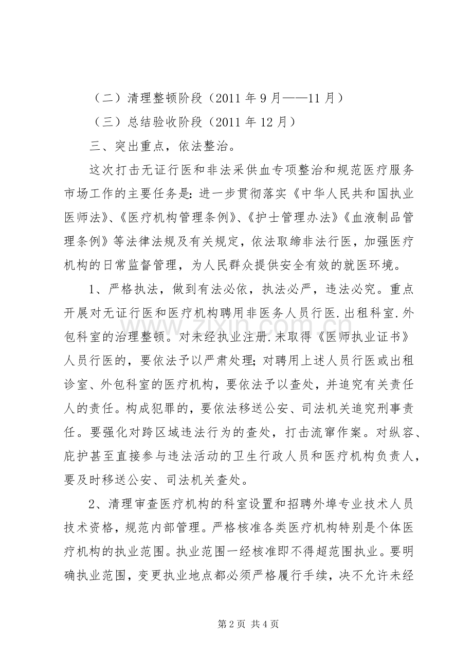 XX省第二人民医院严厉打击非法行医专项整治实施方案.docx_第2页