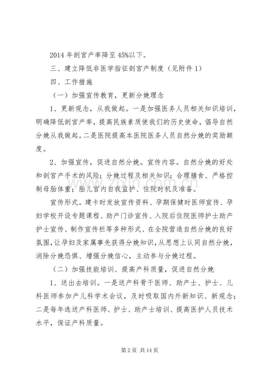 人民医院切实降低剖宫产率方案.docx_第2页