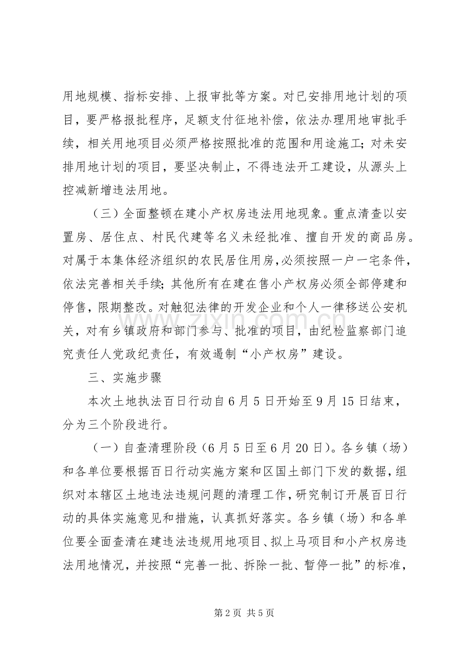 全区土地执法百日行动实施方案.docx_第2页