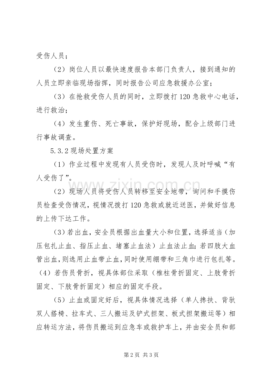 高处坠落事故现场处置实施方案.docx_第2页