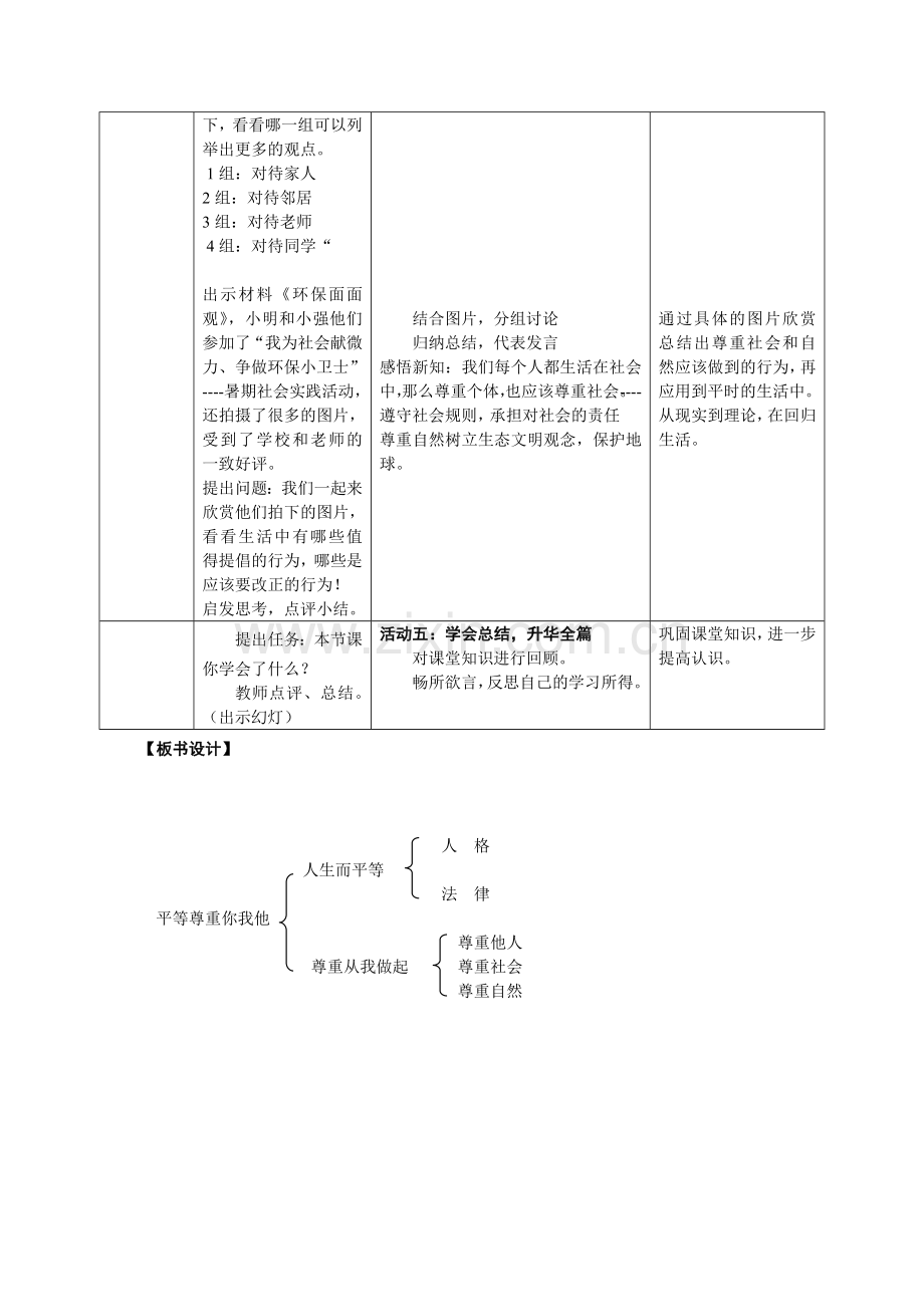 八上四单元第九课第三框平等尊重你我他.doc_第3页