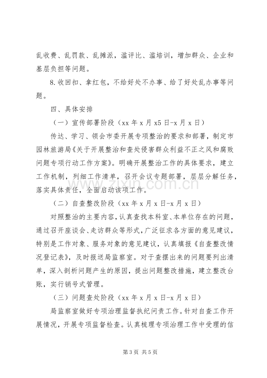 整治侵害群众利益和腐败问题专项实施方案.docx_第3页