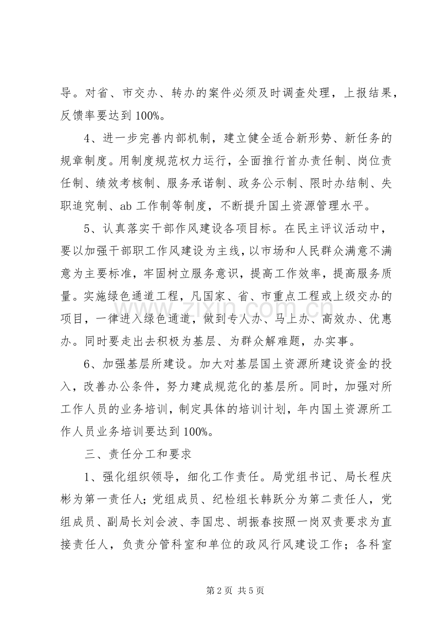 XX年民主评议行风方案 ().docx_第2页