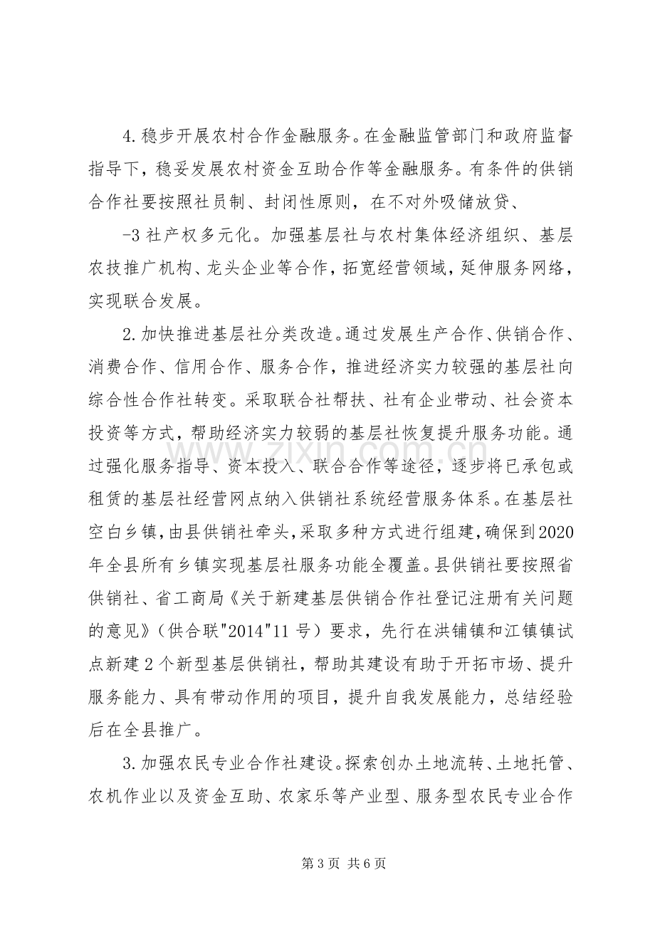 XX县区供销社综合改革试点工作方案 .docx_第3页