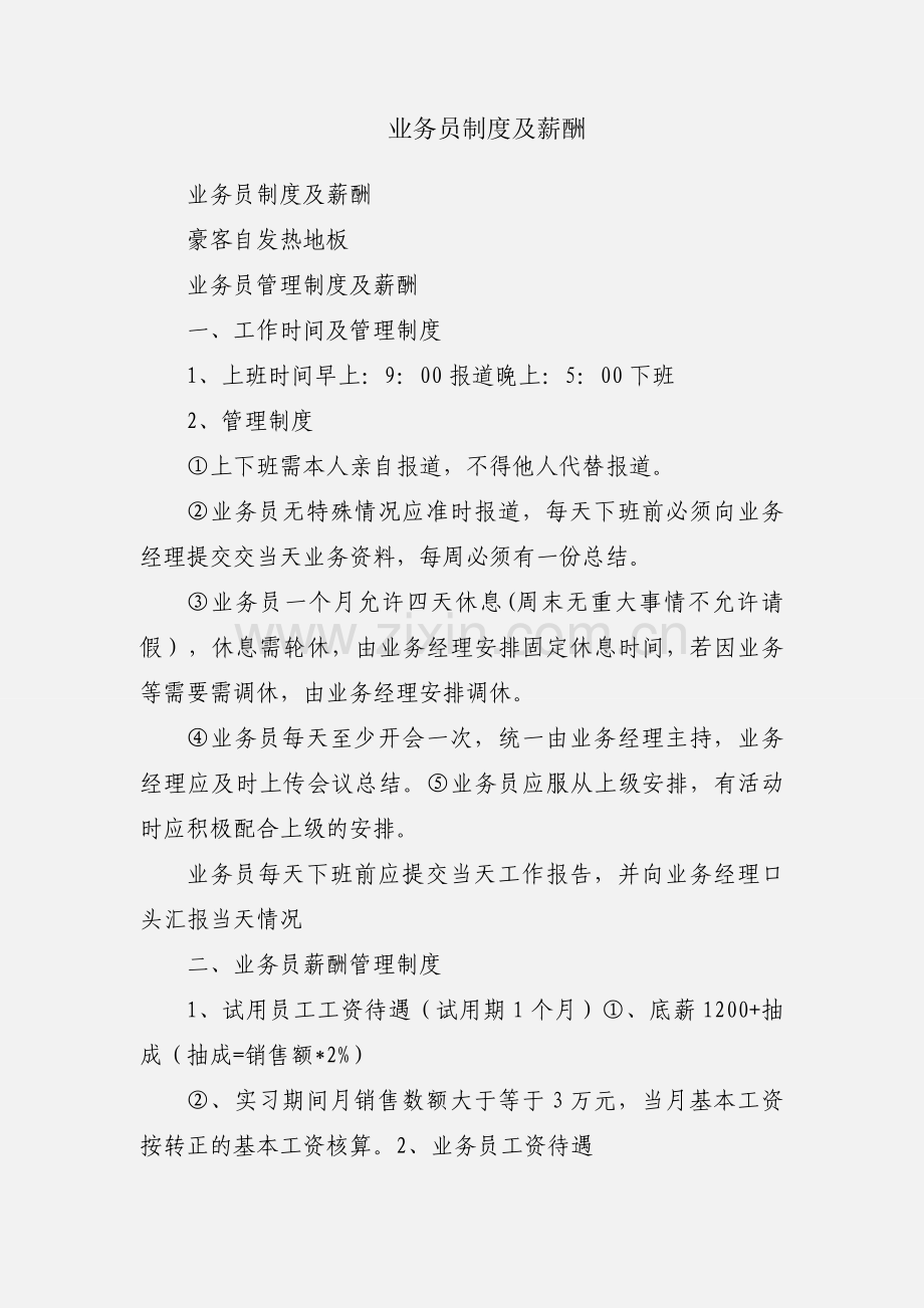 业务员制度及薪酬.docx_第1页