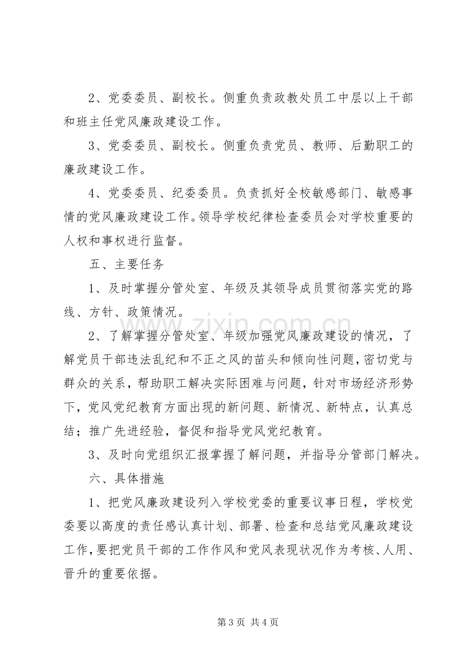 党风廉政建设实施方案 .docx_第3页