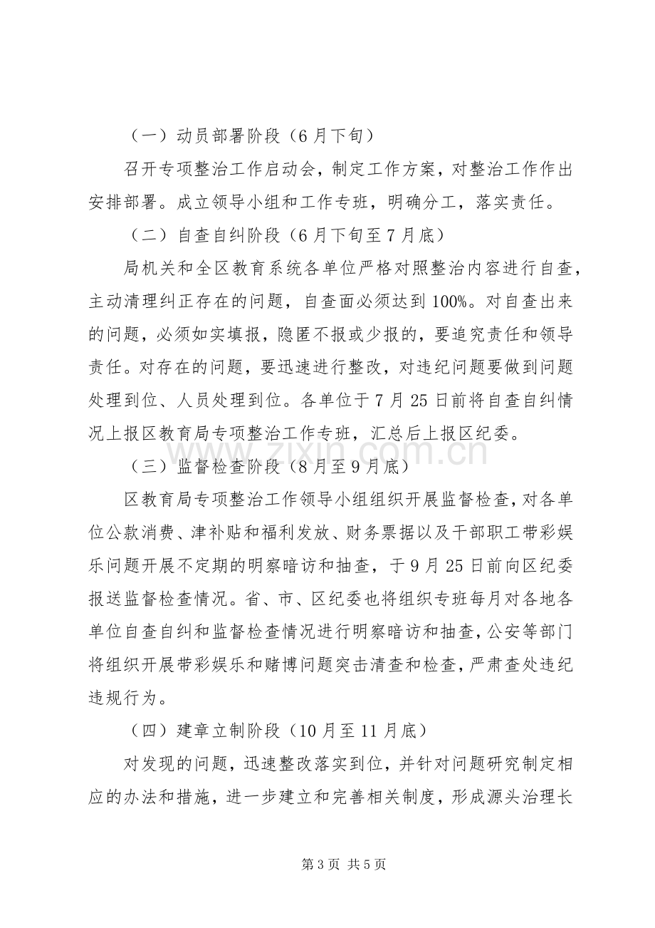 教育局专项整治工作实施方案.docx_第3页