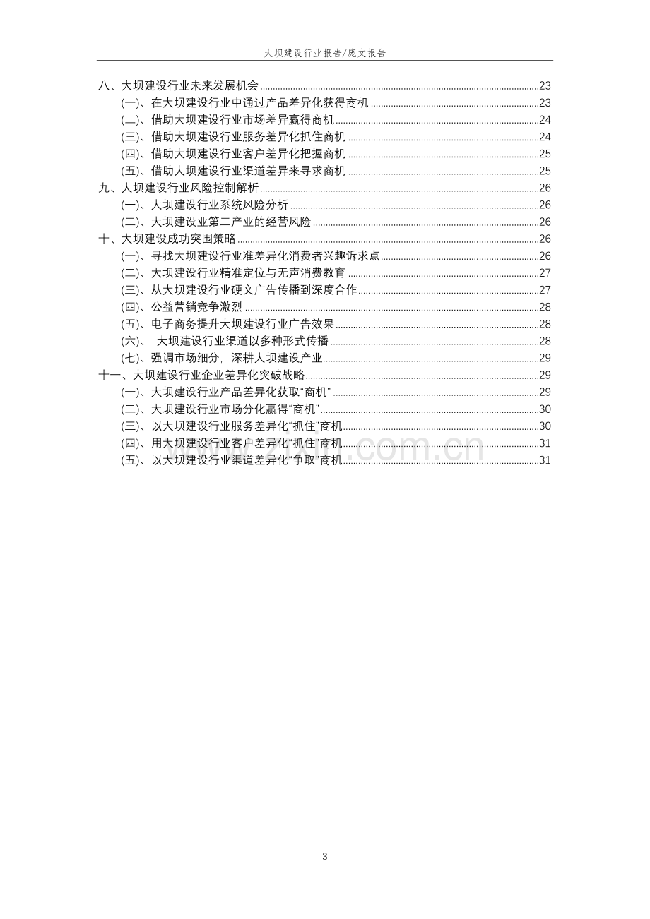 2023年大坝建设行业分析报告及未来五至十年行业发展报告.doc_第3页