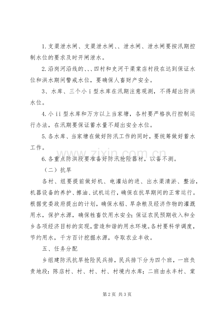 XX年度防汛抗旱应急工作预案.docx_第2页