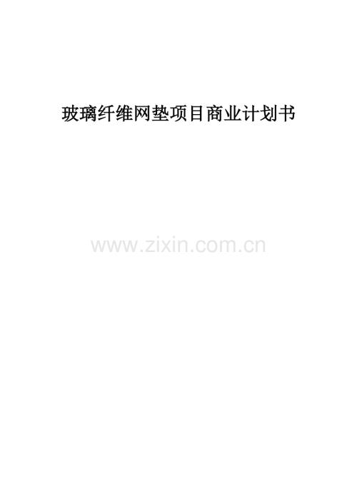 玻璃纤维网垫项目商业计划书.docx