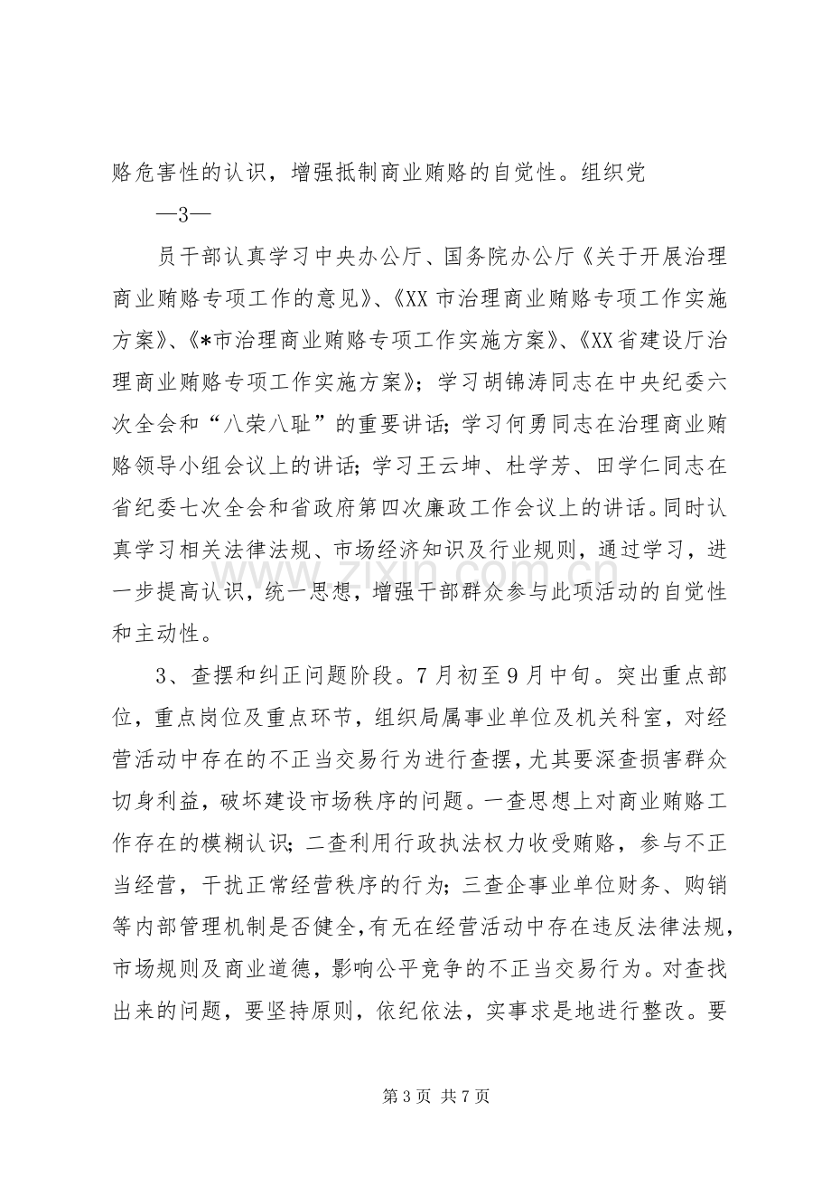 建设系统商业贿赂治理实施方案.docx_第3页