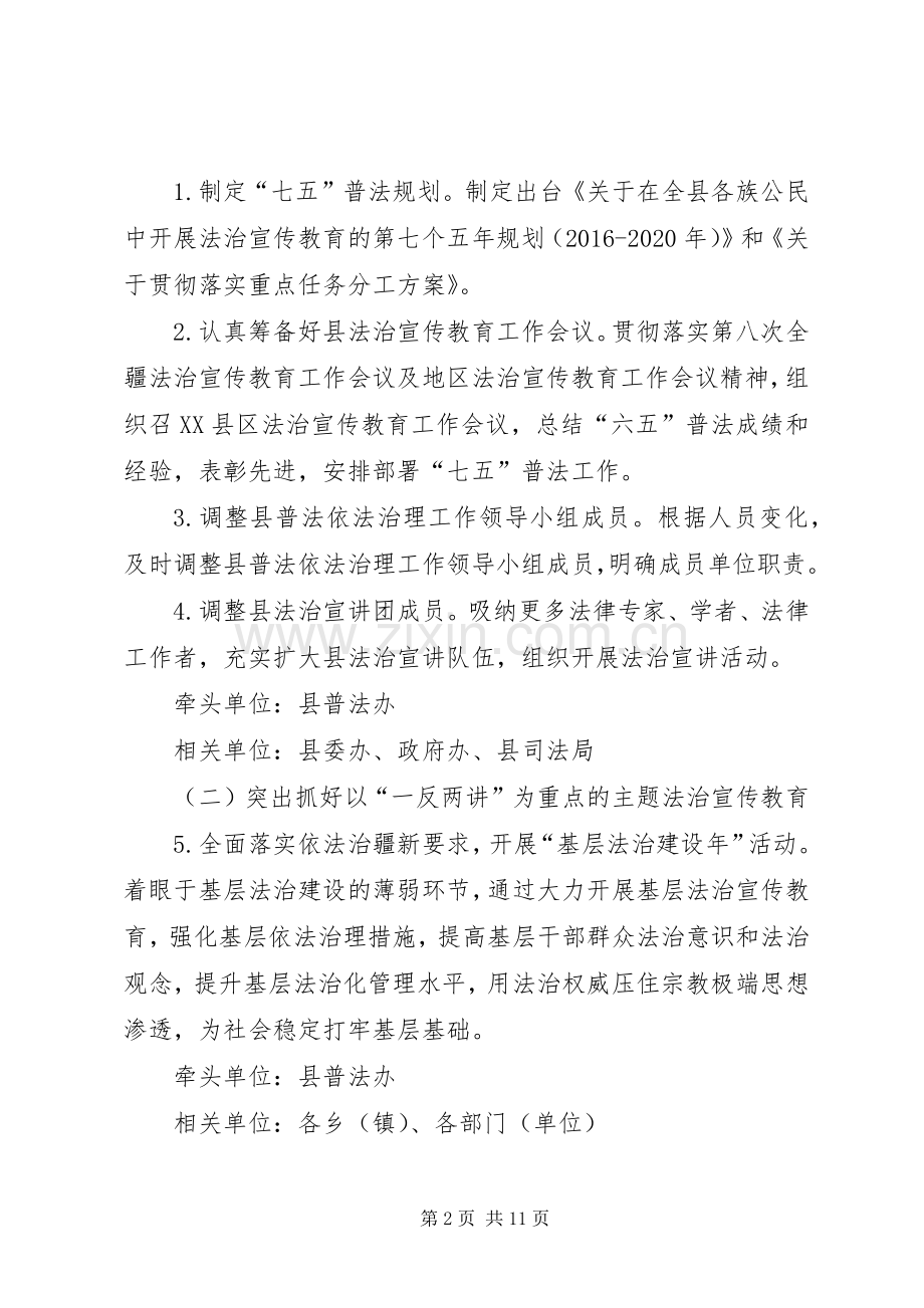 XX年县普法依法治理工作方案.docx_第2页