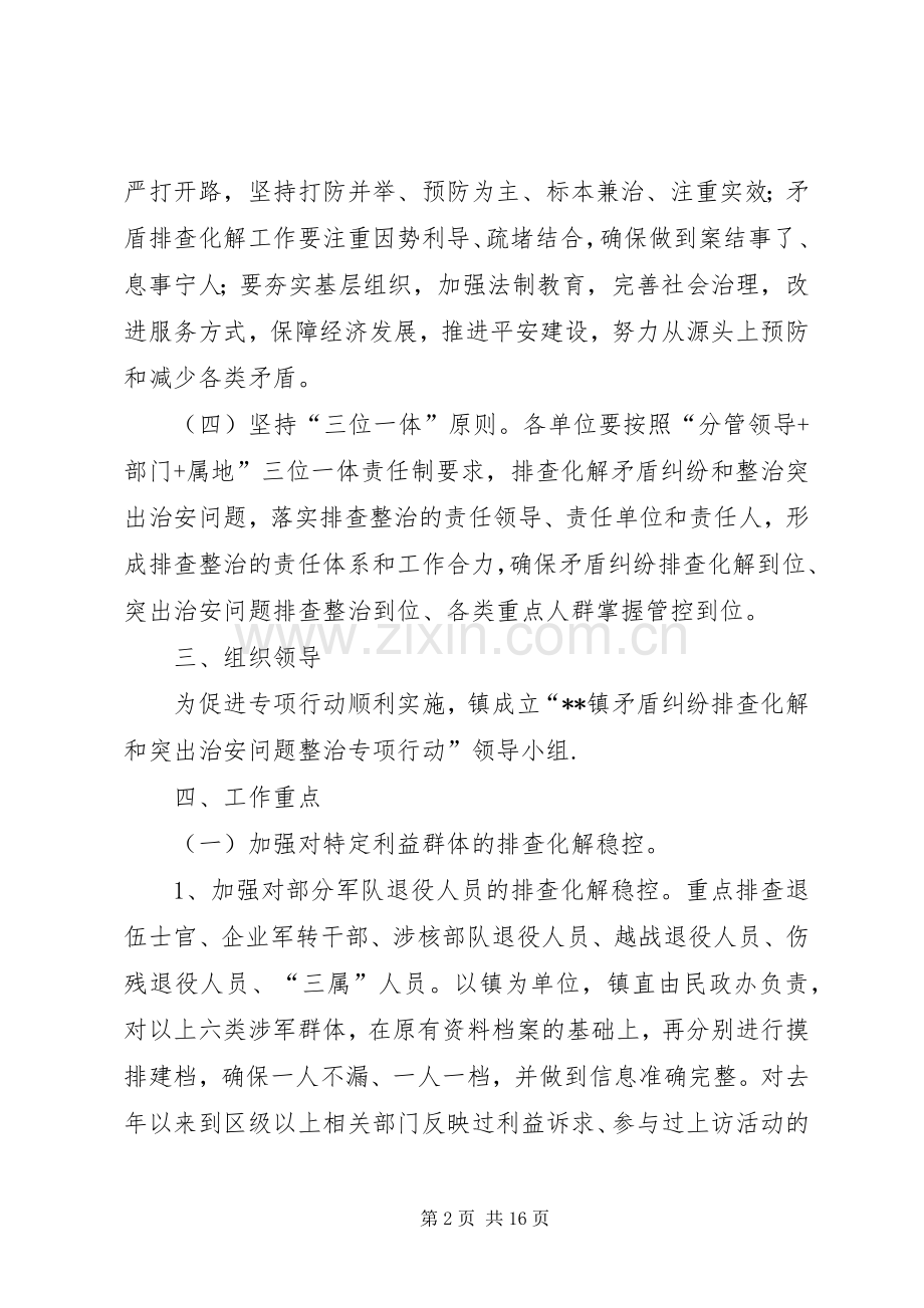 矛盾纠纷排查化解和突出治安问题整治专项行动实施方案.docx_第2页