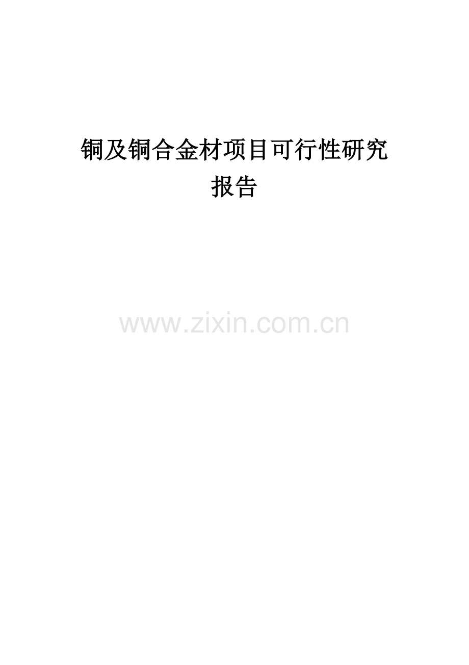 铜及铜合金材项目可行性研究报告.docx_第1页