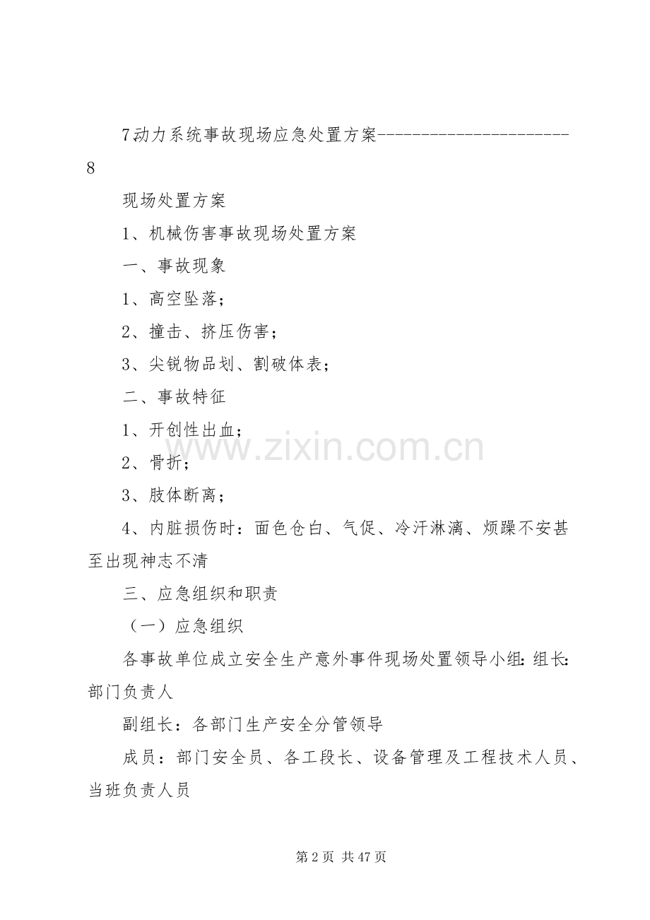 突发安全生产事故应急救援预案(现场方案).docx_第2页