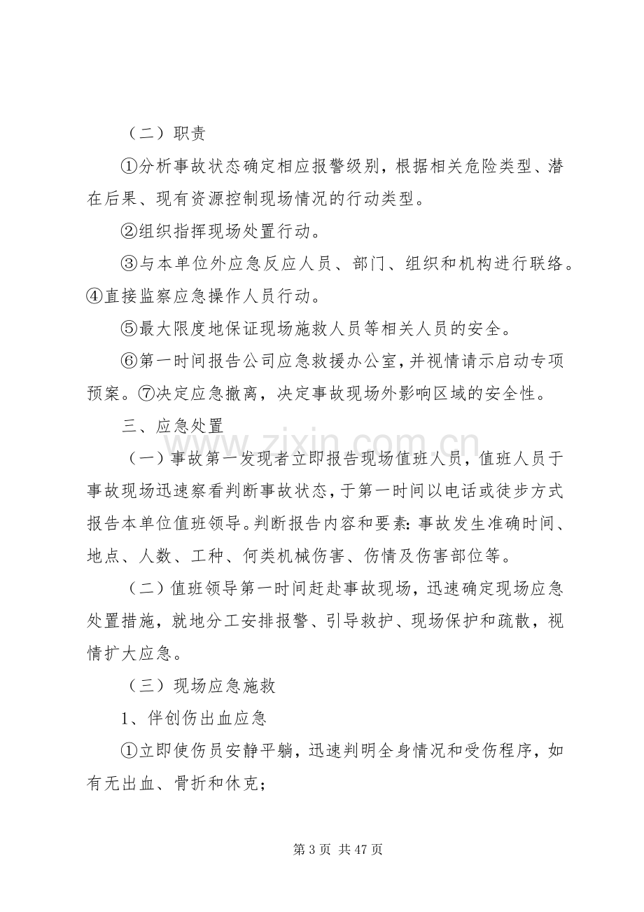 突发安全生产事故应急救援预案(现场方案).docx_第3页