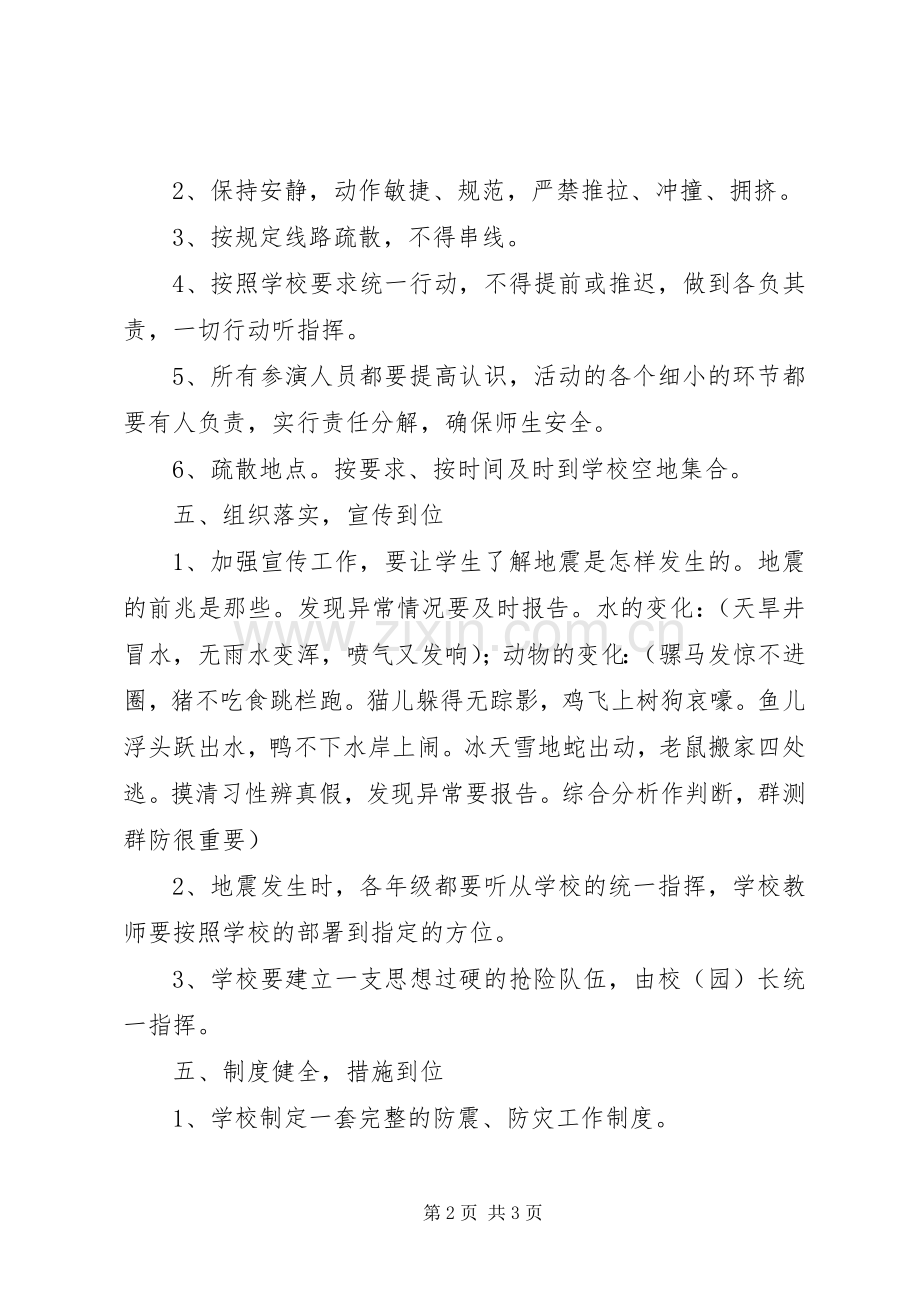 学校防震减灾演练实施方案.docx_第2页