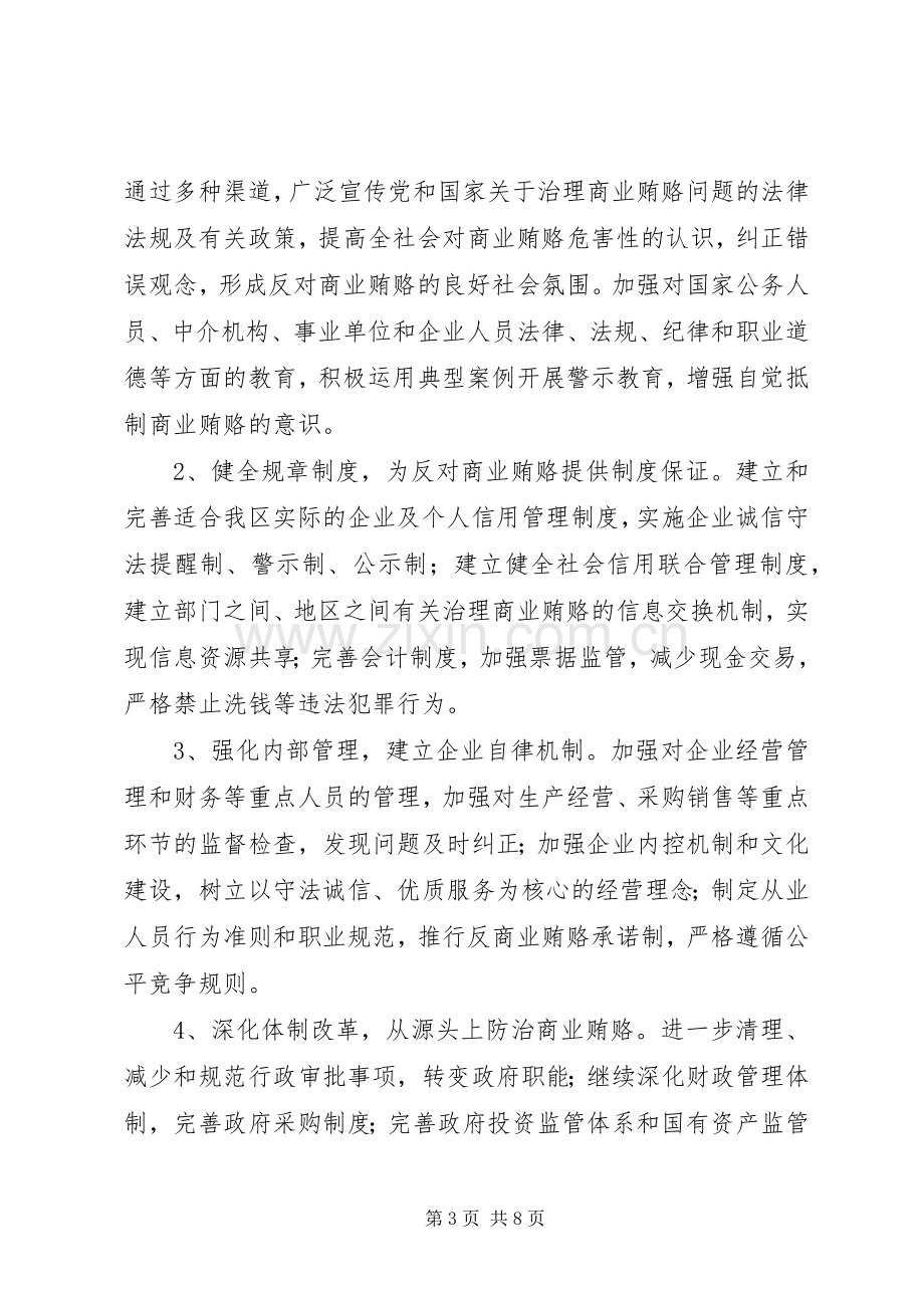 关于开展治理商业贿赂专项工作的实施方案 .docx_第3页