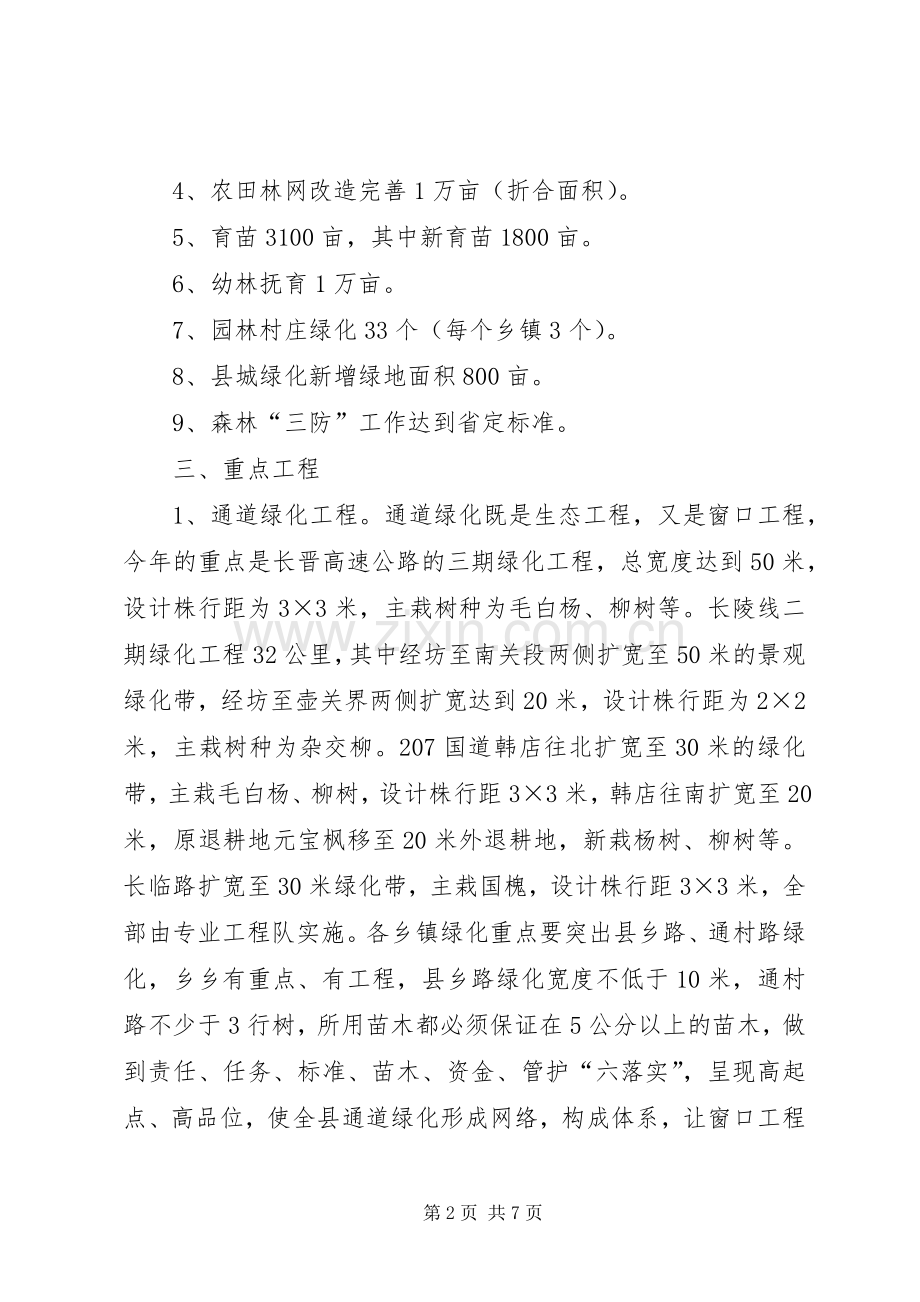 XX年福州造林绿化实施方案.docx_第2页