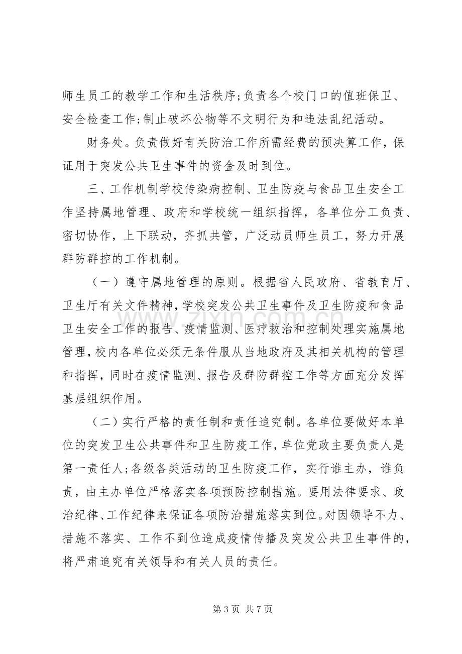 XX年大学突发公共卫生事件应急工作预案.docx_第3页