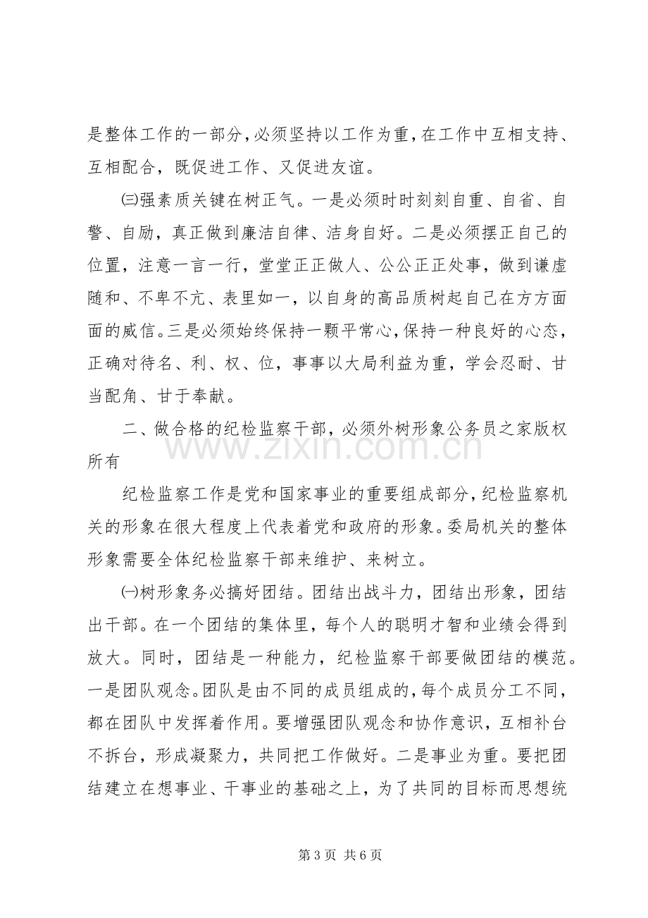 纪检监察机关领导关于加强自身建设的讲话.docx_第3页