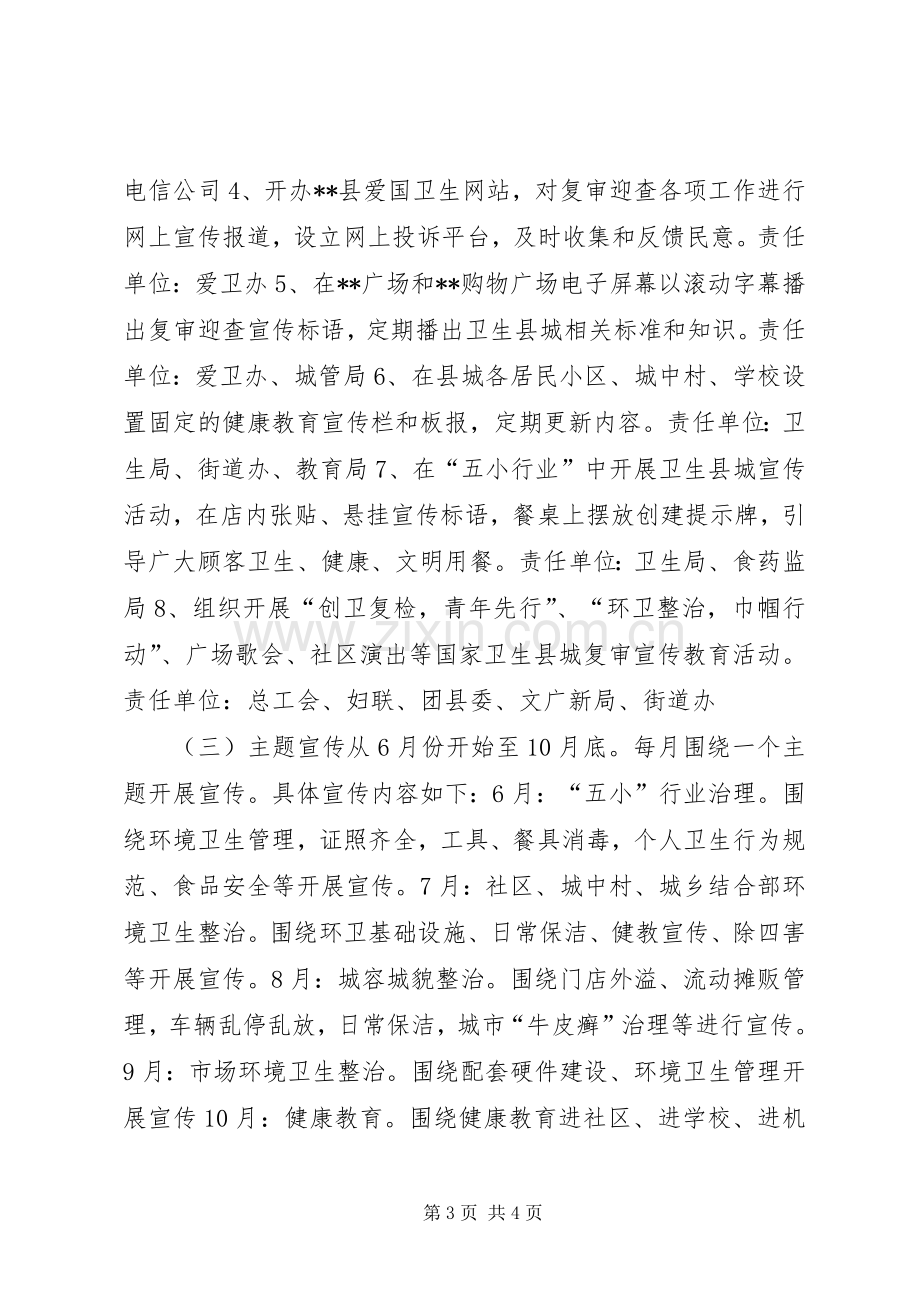 关于迎接国家卫生县城复审宣传工作实施方案.docx_第3页