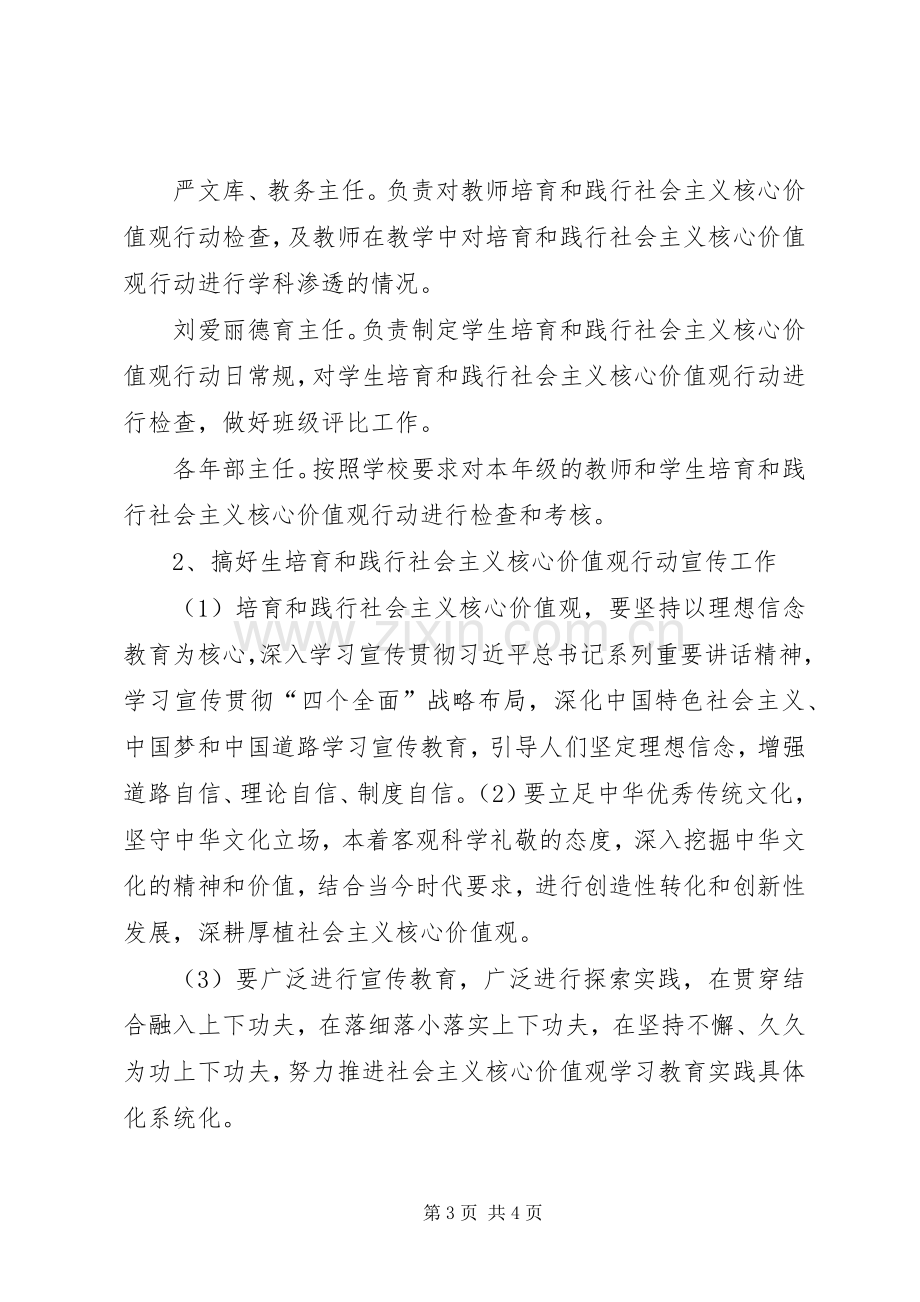 崔家庄小学培育和践行社会主义核心价值观行动方案.docx_第3页