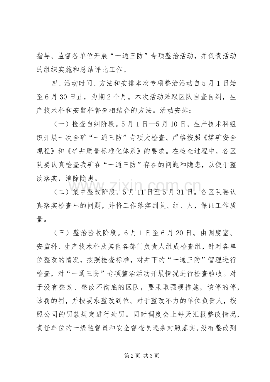 煤矿一通三防专项整治方案 .docx_第2页