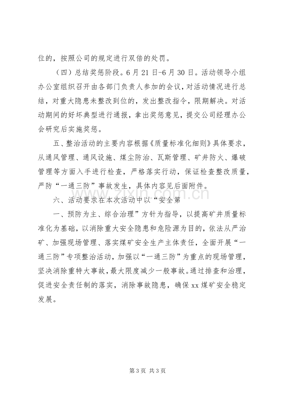 煤矿一通三防专项整治方案 .docx_第3页