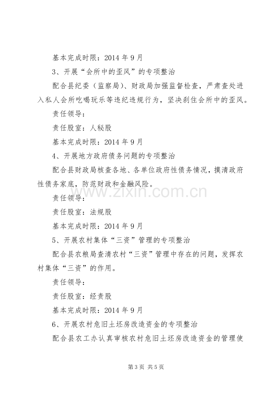 四风突出问题整治实施方案.docx_第3页