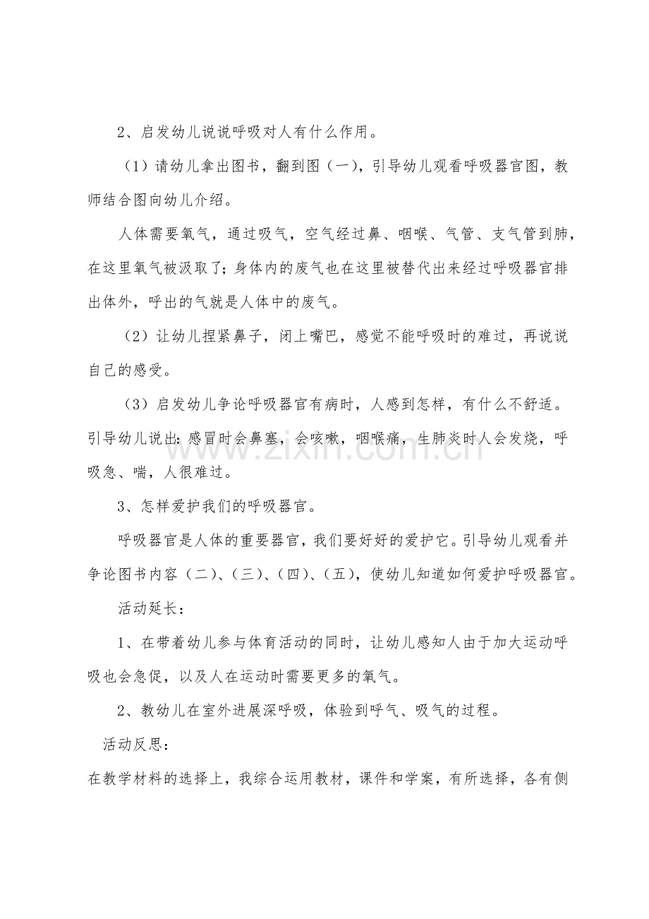 大班健康活动人的呼吸教案反思.docx_第2页