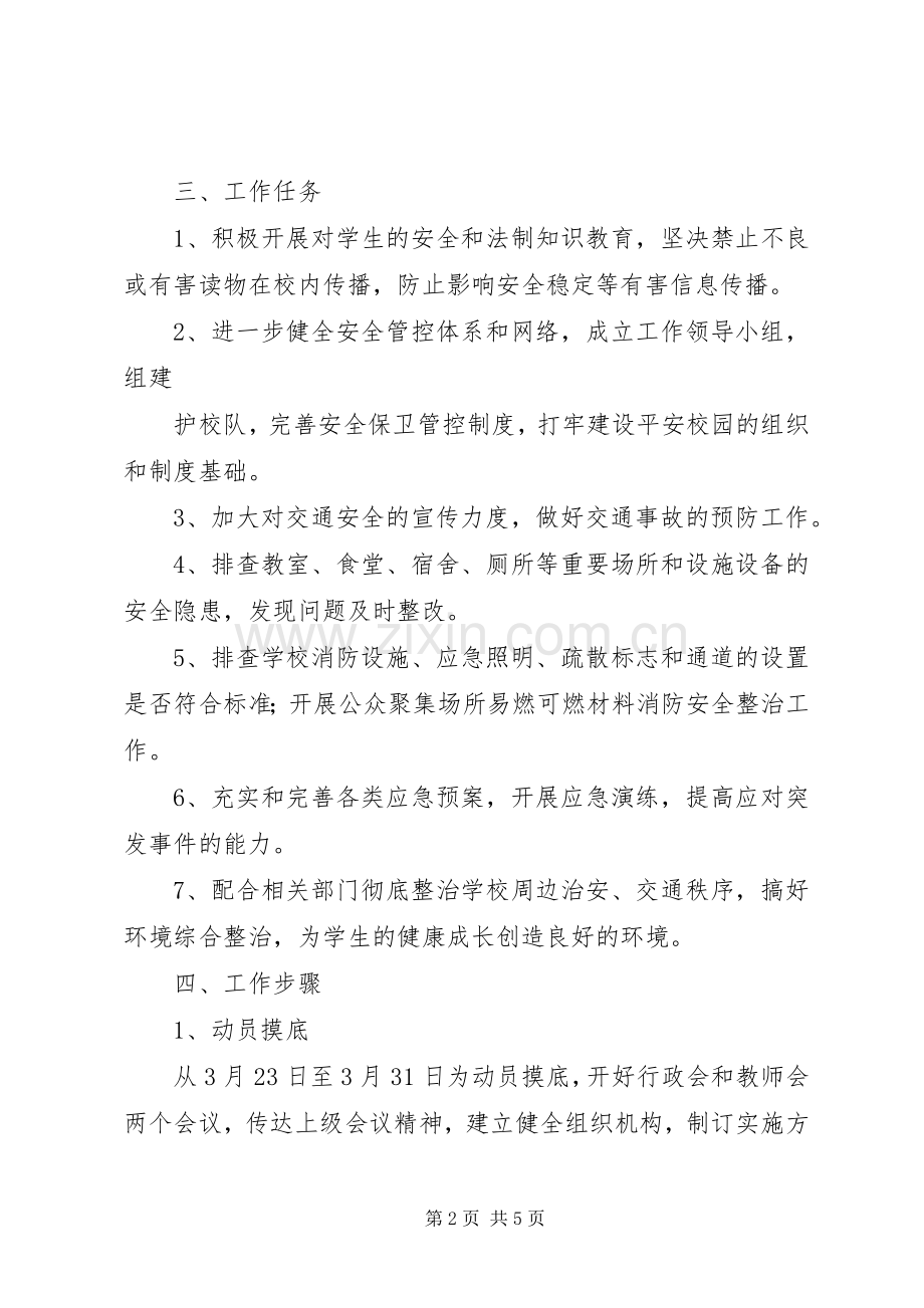 学校园及周边安全隐患排查整治工作实施方案.docx_第2页