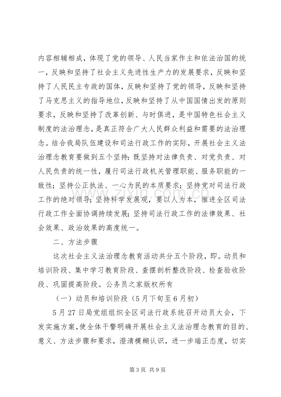 司法局法治理念教育活动实施方案.docx_第3页