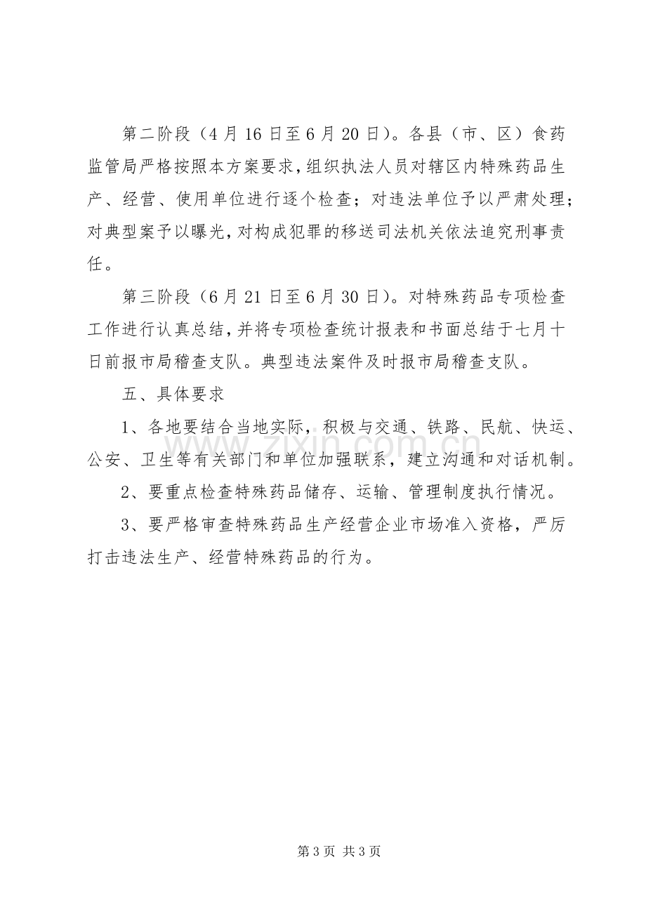 特殊药品专项监督检查方案.docx_第3页