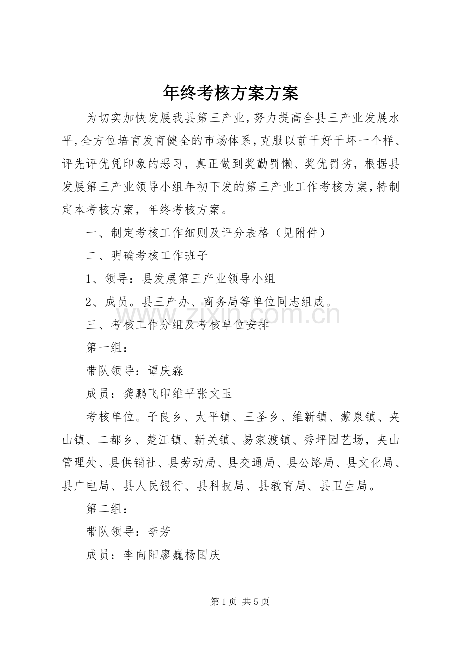 年终考核实施方案实施方案.docx_第1页