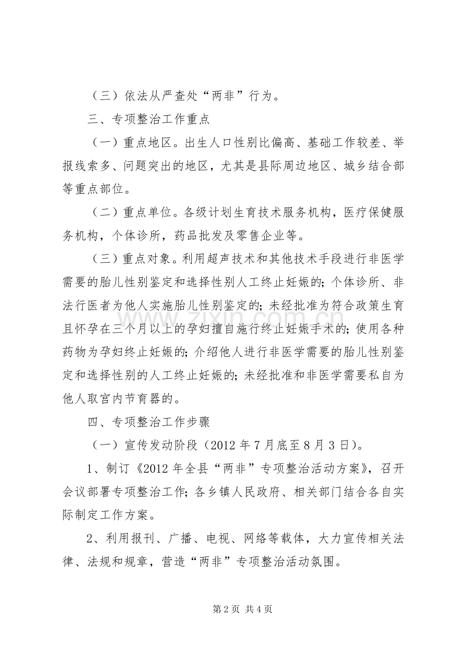 全县两非整治工作实施方案.docx_第2页