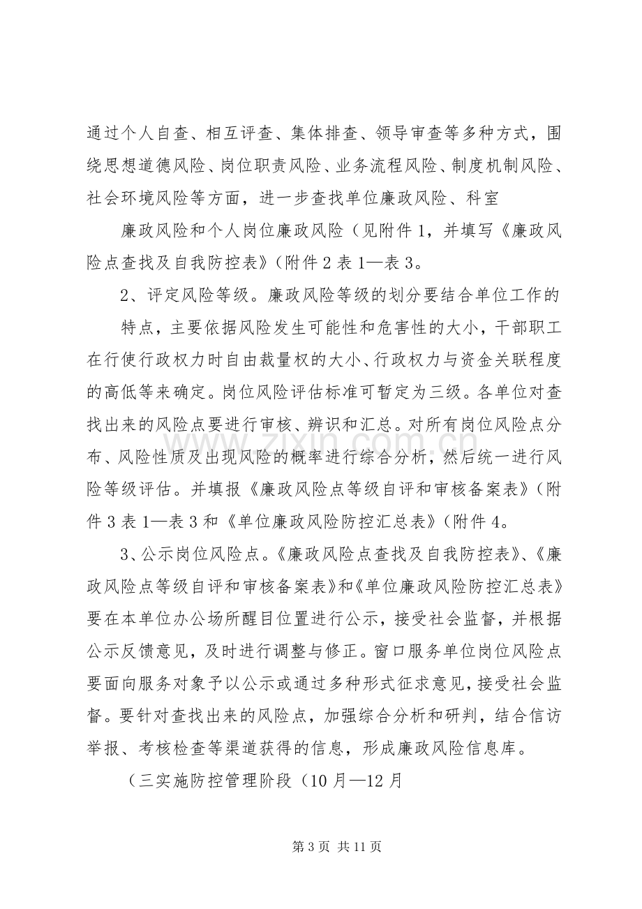 廉政风险防控机制建设工作方案 .docx_第3页