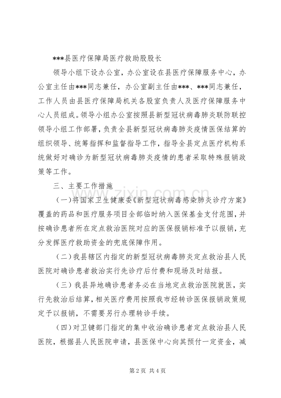 某县新型冠状病毒肺炎疫情防控救治保障工作应急预案.docx_第2页