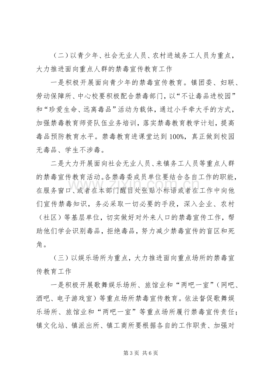 乡镇禁毒教育宣传工作实施方案.docx_第3页