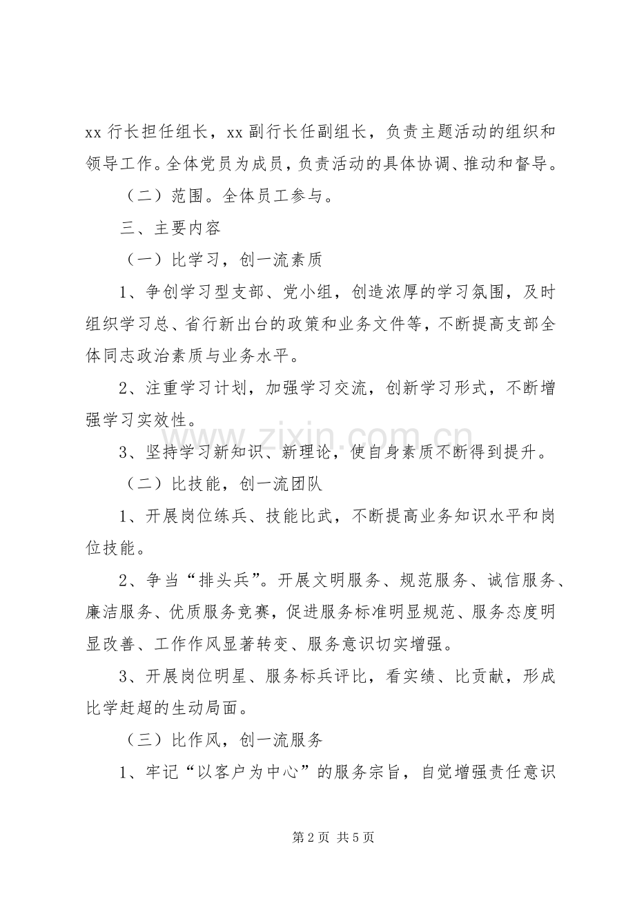 关于开展四比活动主题活动方案.docx_第2页