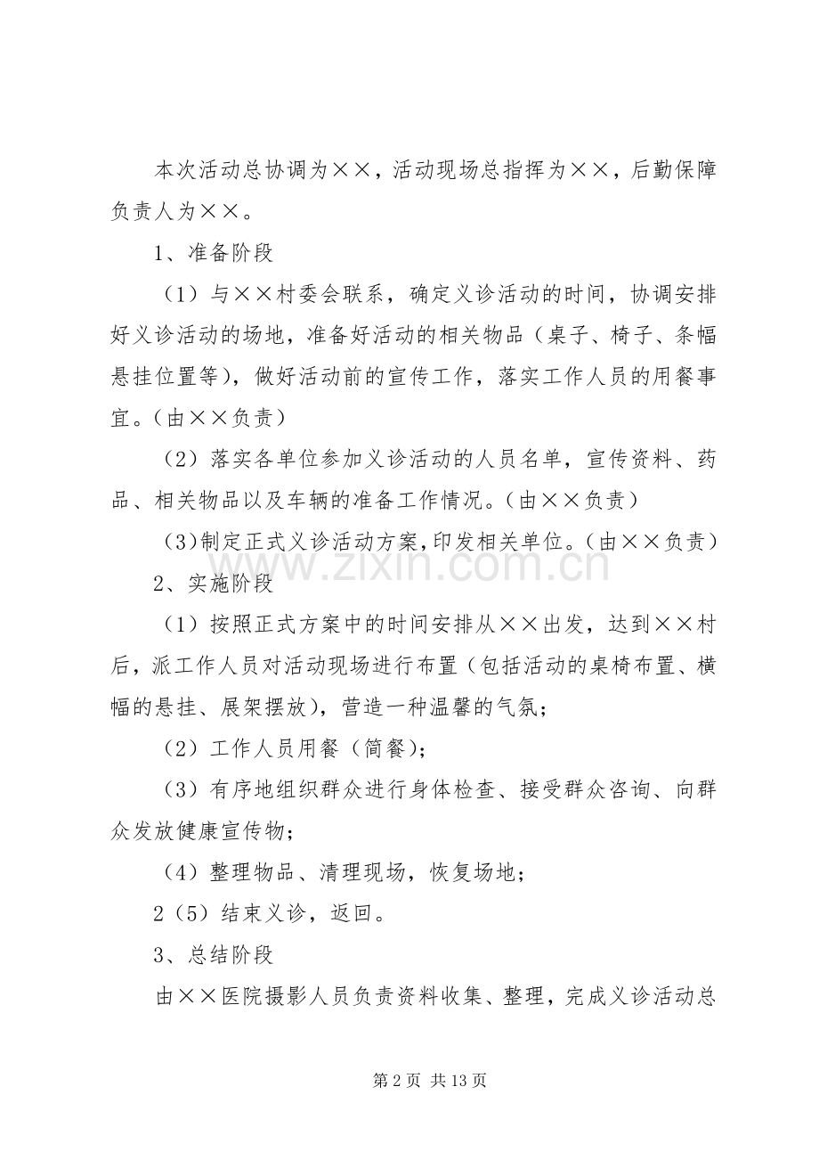 义诊活动筹备实施方案.docx_第2页