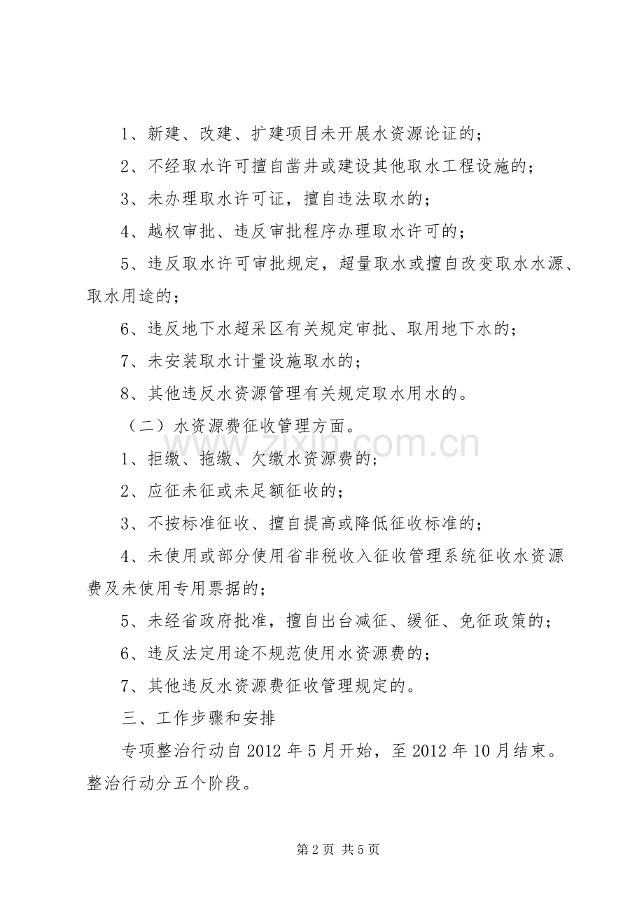 水资源专项整顿工作实施方案.docx_第2页