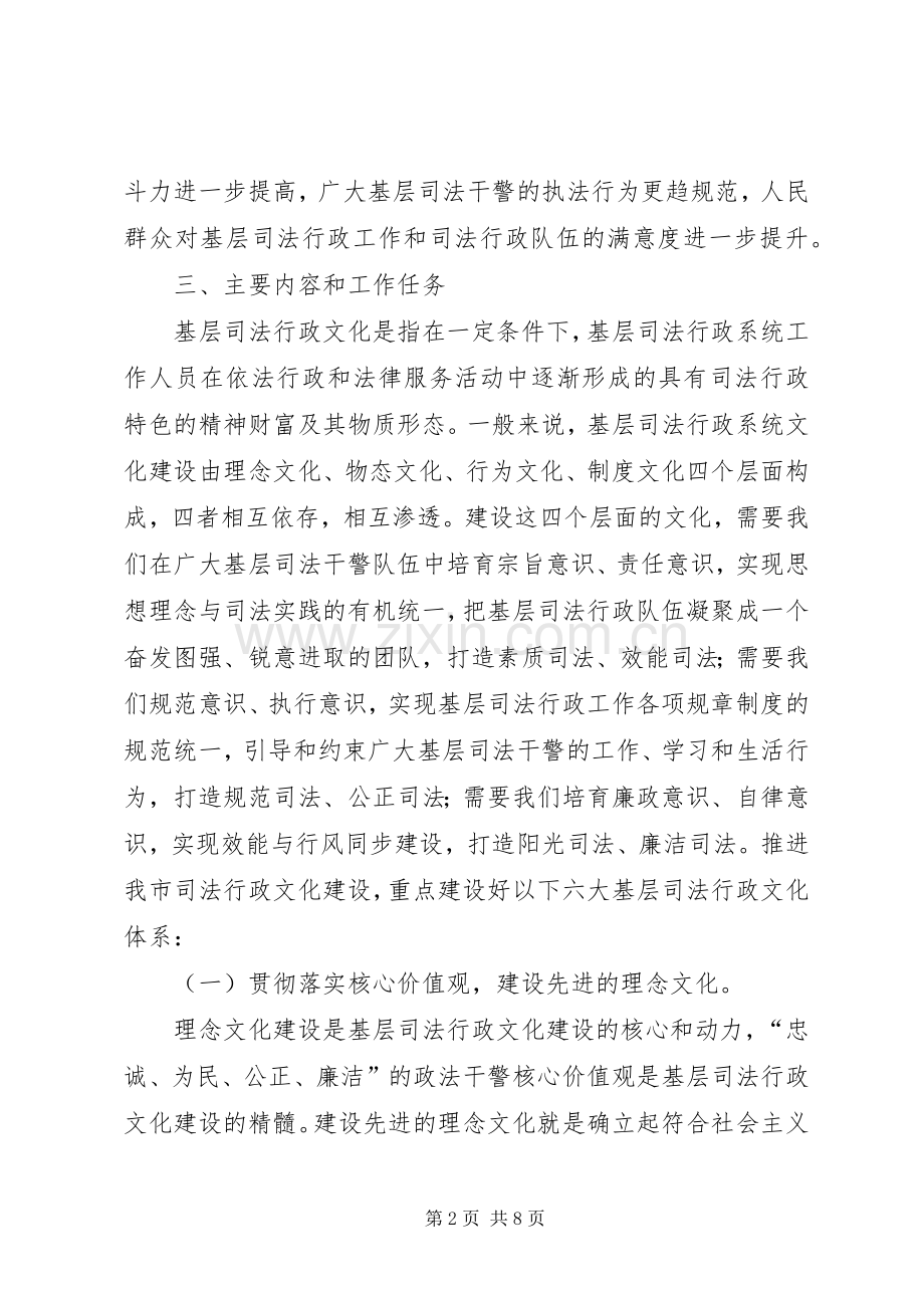 基层司法文化建设工作实施方案.docx_第2页