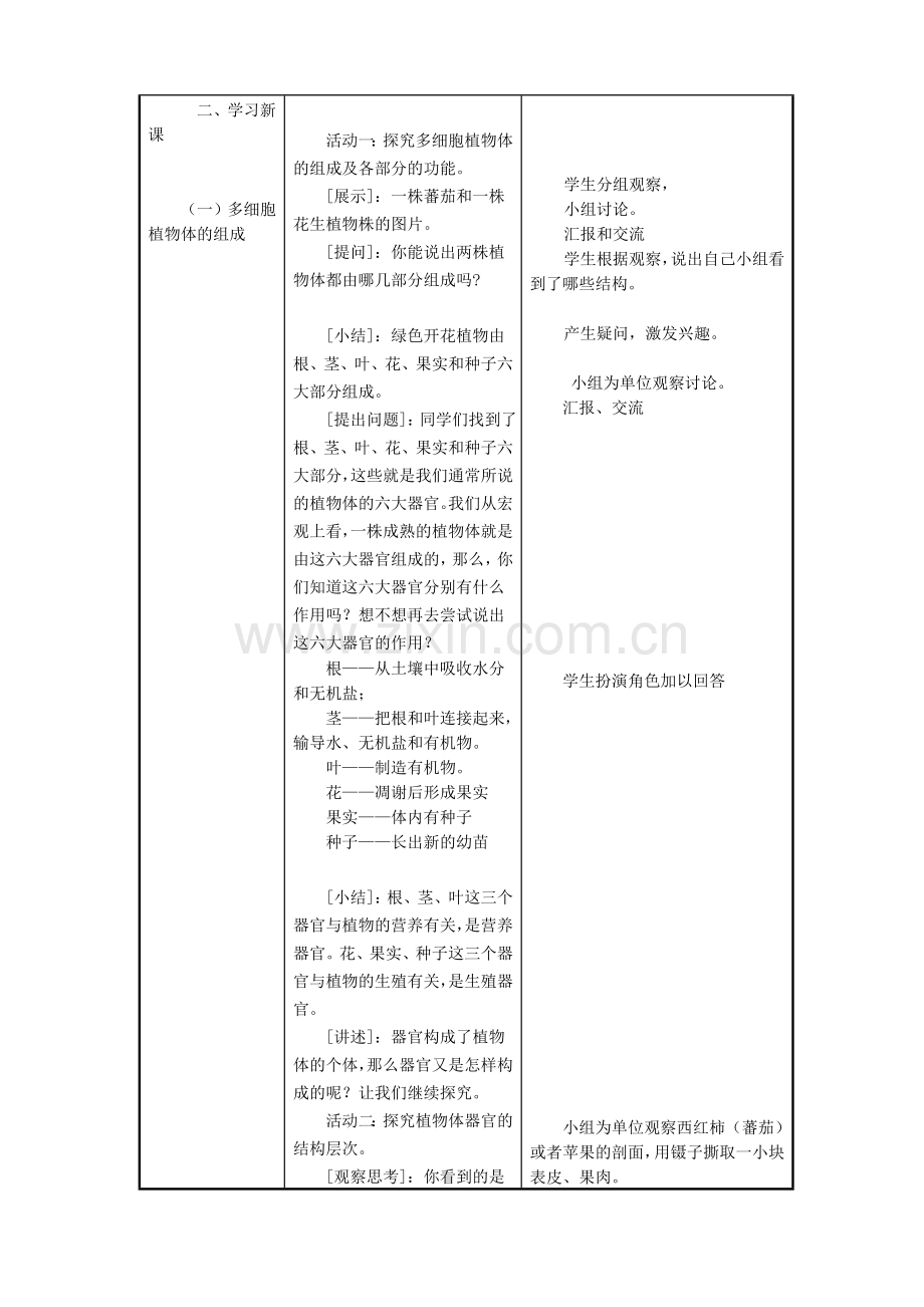 多细胞生物体的组成教学案例.doc_第2页