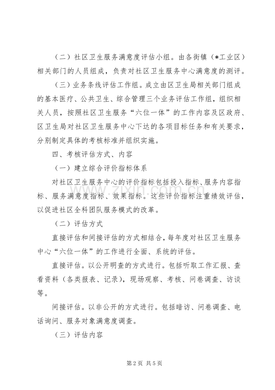 社区卫生服务考核实施方案.docx_第2页