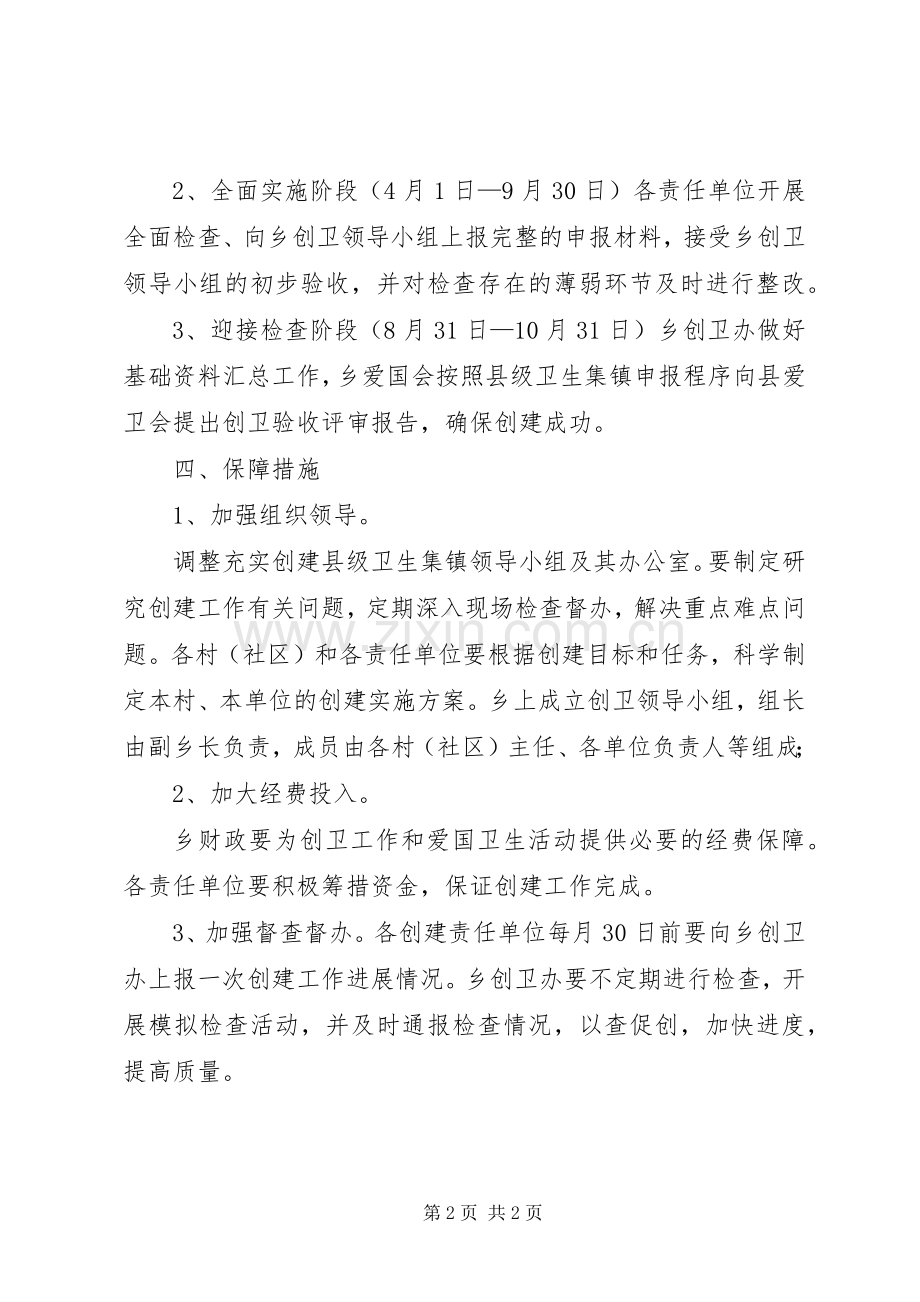 乡创建县级卫生集镇方案.docx_第2页