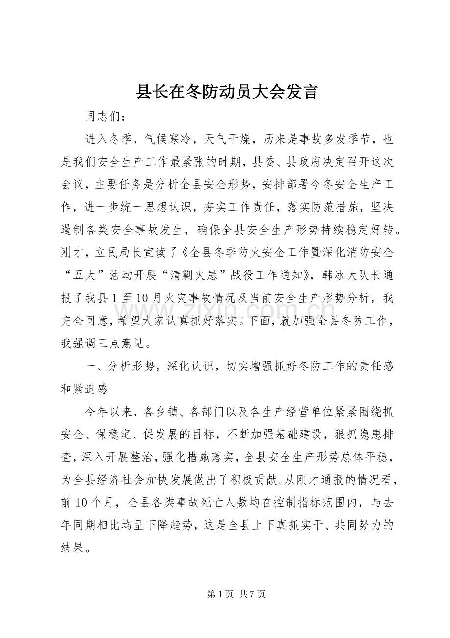 县长在冬防动员大会发言.docx_第1页